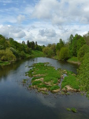 Protva river in Moscow region