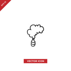 Halloween bottle smoke vector icon
