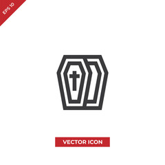 Coffin vector icon