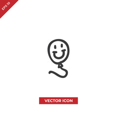 Balloon smiling toy vector icon