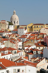 View over the roof tops in Lisbon, Portugal