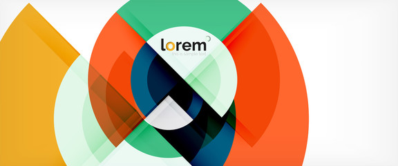 Fototapeta premium Circle abstract background, geometric modern design template