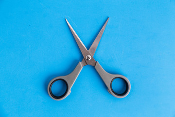 scissors in color background