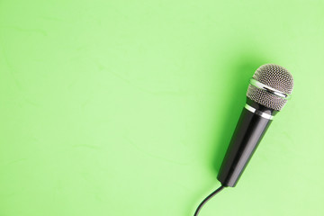 microphone in colorful background