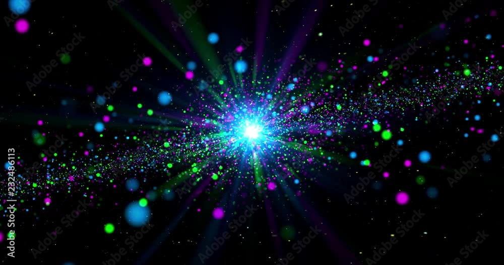 Wall mural color galaxy abstract background. space travel concept seamless and loop animation.