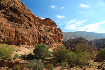 Fototapeta na wymiar Mountains in Petra, Jordan