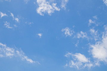 Blue sky with white clouds.