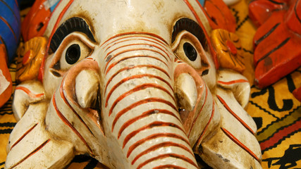Maschera etnica di elefante asiatico