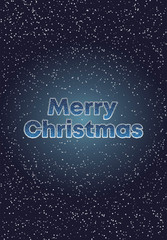 Merry Christmas! Festive evening starry sky