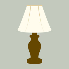  desk lamp vintage vector illustration flat