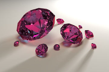 Diamonds on a background 3d model