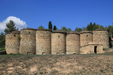 Old rocky wine vats, Talamanca, Catalonia, Spain