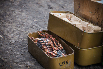 Assault rifle cartridge box