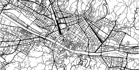 Urban vector city map of Florence, Italy