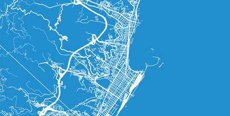 Urban vector city map of Messina, Italy