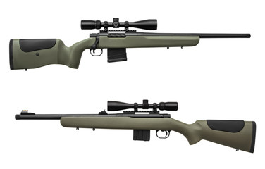 sniper rifle isolated on white