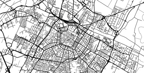 Urban vector city map of Modena, Italy