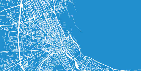 Urban vector city map of Palermo, Italy