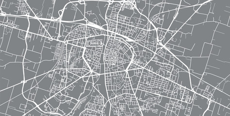 Urban vector city map of Parma, Italy