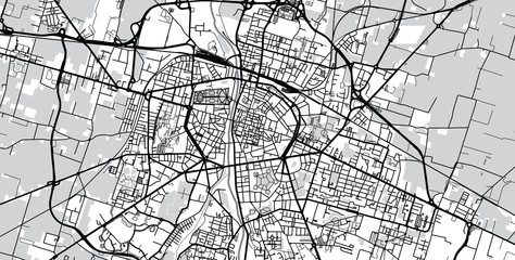 Obraz premium Urban vector city map of Parma, Italy