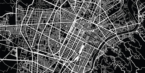 Urban vector city map of Turin, Italy