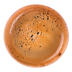 Round coffee foam texture and background