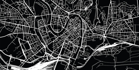 Urban vector city map of Verona, Italy
