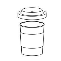 icon coffee with caffeine cup vector image