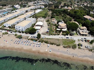 Obraz premium Greece aerial photo taken at the beautiful coastal town of St George South in Greece