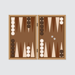 Backgammon board vector for posters