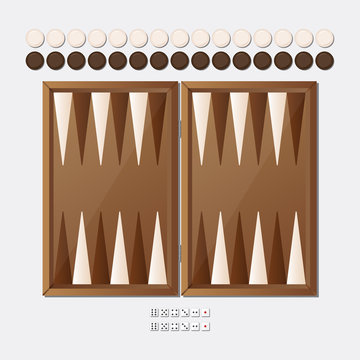 Backgammon board vector for posters