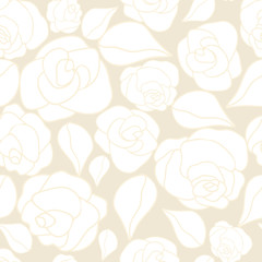 Ivory Rose Texture Vector Repeat Pattern