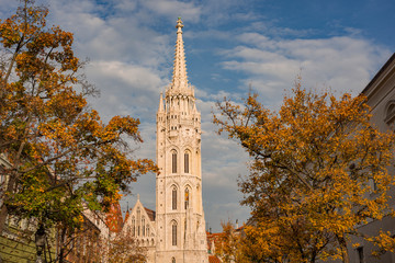 Matthias church in Budapest at autumn november