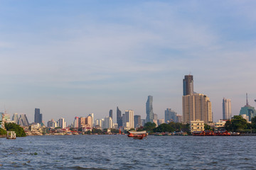 Fototapeta na wymiar View of capital city and the river