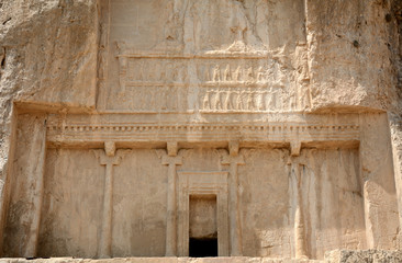 Ancient Persian royal tombs of King Darius and Xerxes, Naqs-e Rostam, Iran