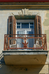 Obraz na płótnie Canvas Balkon mit zwei Stühlen