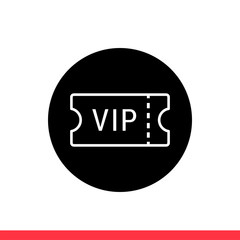 Ticket icon, vector illustration