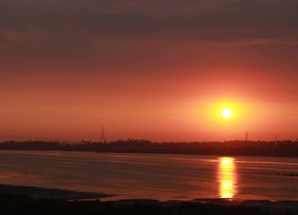 sunset over sea - Redsky