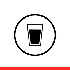 Water glass icon, vector illustration