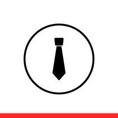 Tie icon, necktie symbol. Vector illustration