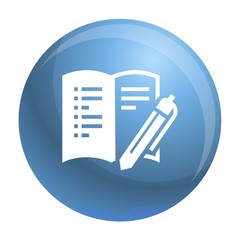 Open office book icon. Simple illustration of open office book vector icon for web design isolated on white background