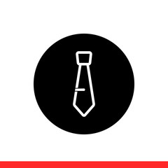 Tie icon, necktie symbol. Vector illustration