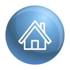 Wood house icon. Outline wood house vector icon for web design isolated on white background