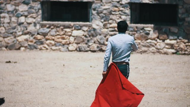 slow motion bullfighter