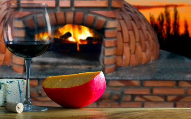 Red wine with cheese