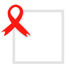 Red awareness ribbon World Aids Day