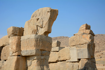 Ruins of the ancient Persian capital city of Persepolis, Iran