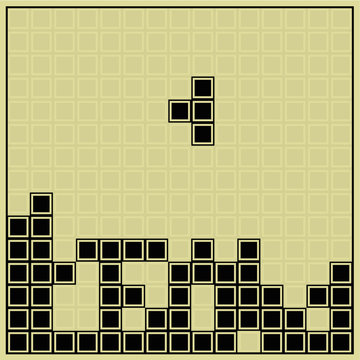 Playing tetris on a two color screen.