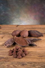 Chocolate sweet, cocoa and food dessert background