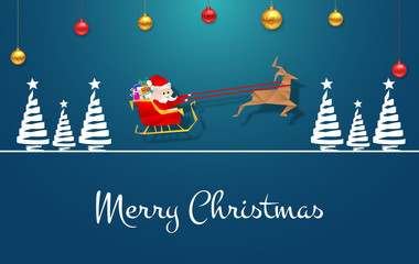 Merry Christmas with abstract Christmas tree. Merry Christmas and happy new year greeting card vector design.